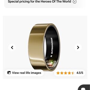Ultrahuman Gold Smart Wearable Ring